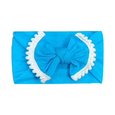 Baby Cute Plaid Color Matching Bow Cloth Hair Band for Girls
