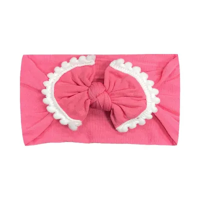 Baby Cute Plaid Color Matching Bow Cloth Hair Band for Girls