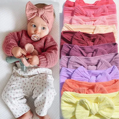 Baby Cute Solid Color Bow Hair Band