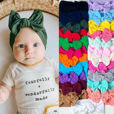 Baby Cute Solid Color Bow Hair Band