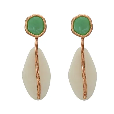 Summer Women Fashion Bohemian Geometric Resin Earrings
