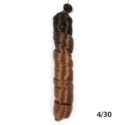Women Simple Crochet African Braid Hair Extensions Beauty Wigs Volume 24Inch High Temperature Wire Not Hot Dye Any Nude
