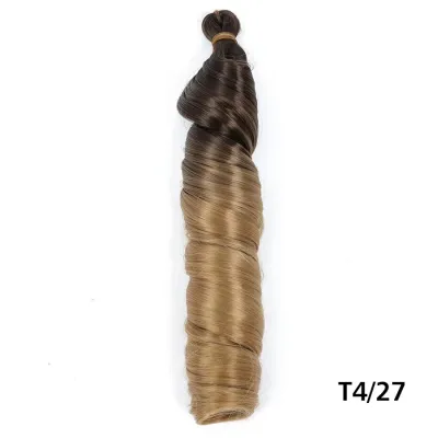 Women Simple Crochet African Braid Hair Extensions Beauty Wigs Volume 24Inch High Temperature Wire Not Hot Dye Any Nude