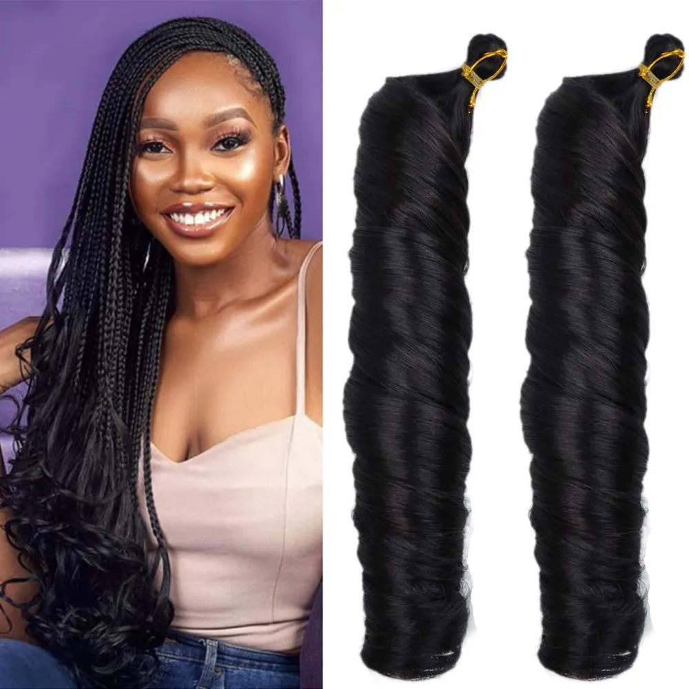 Women Simple Crochet African Braid Hair Extensions Beauty Wigs Volume 24Inch High Temperature Wire Not Hot Dye Any Nude