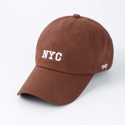 Simple Fashion Letter Embroidery Sunshade Cap Acrylic Dome