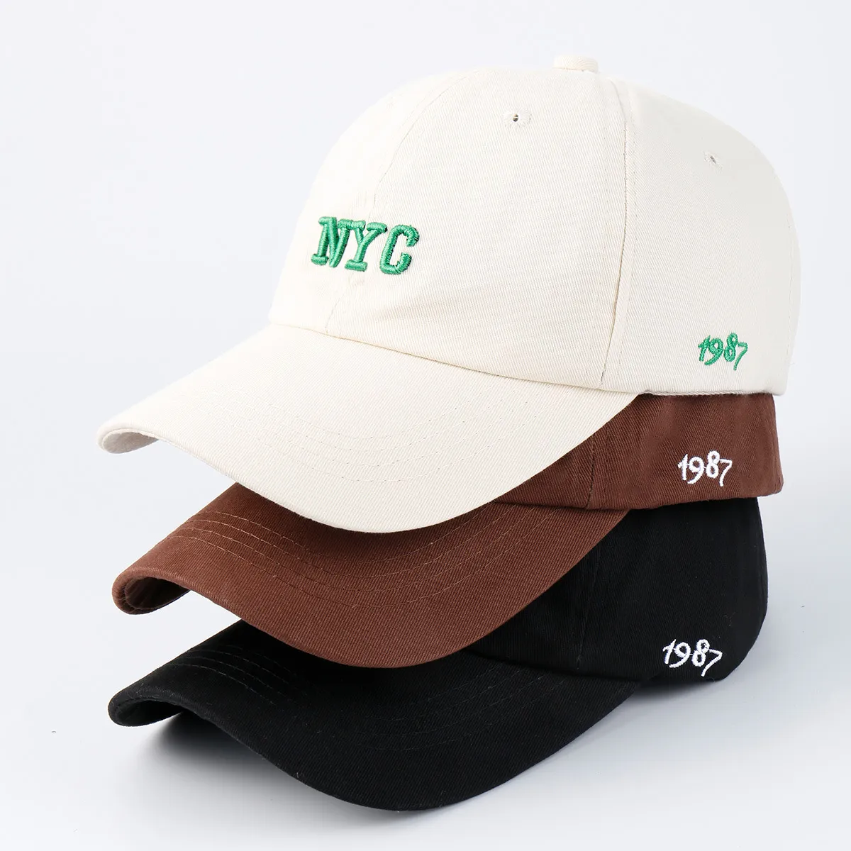Simple Fashion Letter Embroidery Sunshade Cap Acrylic Dome