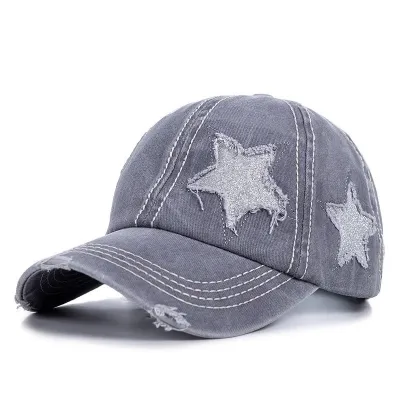 Women Fashion Retro Star Hole Sun Hat