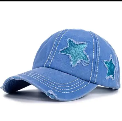 Women Fashion Retro Star Hole Sun Hat