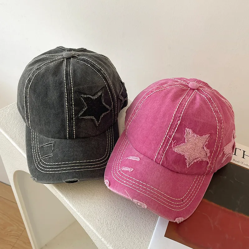 Women Fashion Retro Star Hole Sun Hat