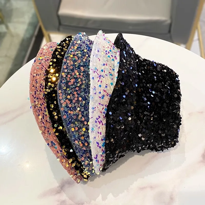 Women Fashion Colorful Sequins Bucket Hat