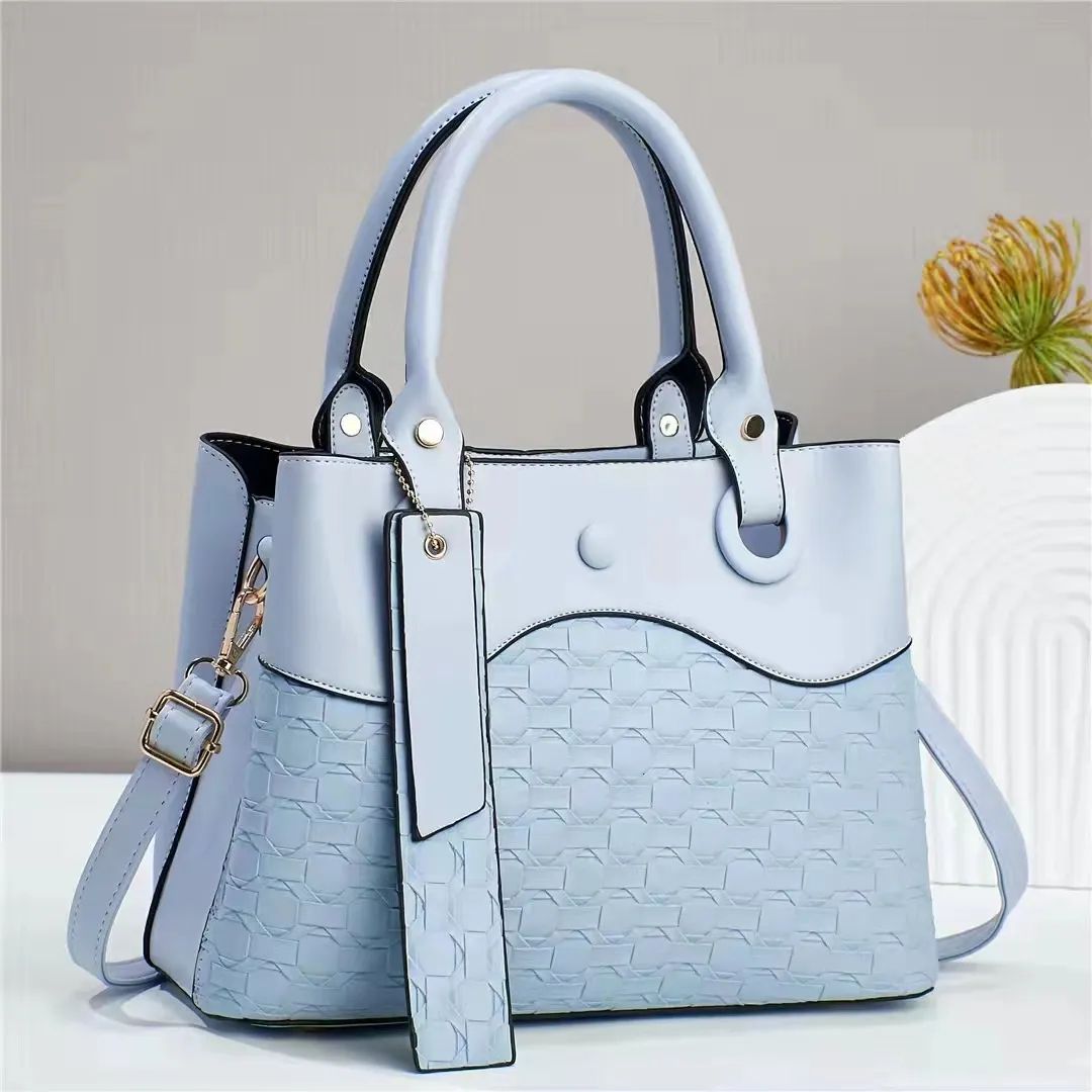 Women Retro Simple Large Capacity PU Tote Handbag
