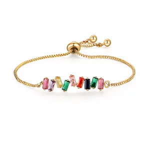 Women's Fashion Adjustable Crystal Colorful Zircon Bracelet