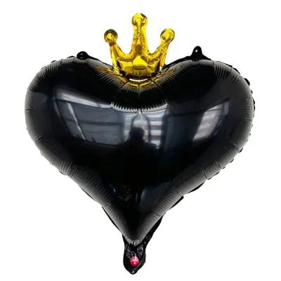 19 Inch Crown Love Heart Aluminum Film Balloon Birthday Party Decoration Valentine'S Day Proposal Arrangement