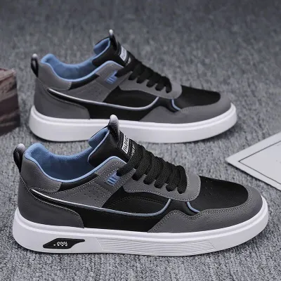 Men Fashion Commuter Color Matching Lace-Up Thick-Soled Sneakers