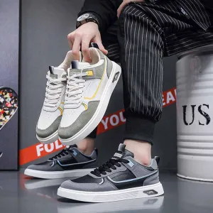 Men Fashion Commuter Color Matching Lace-Up Thick-Soled Sneakers