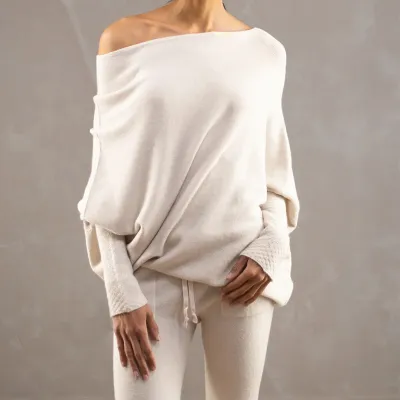 Autumn Winter Women Fashion Solid Color Long Sleeve Pullover Knitted Sweater