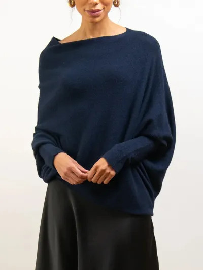 Autumn Winter Women Fashion Solid Color Long Sleeve Pullover Knitted Sweater