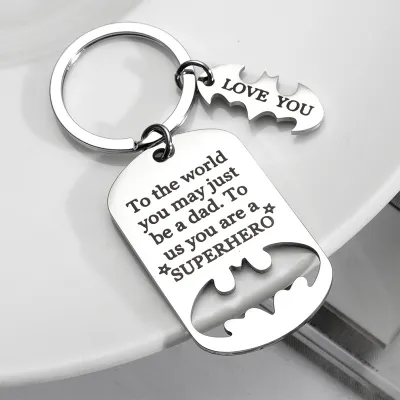 Stainless Steel Keychain Modern Simplicity Geometric Keychain
