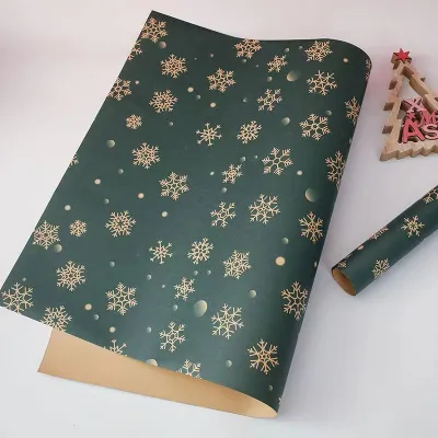 Christmas Gift Wrapping Kraft Paper 50x70cm Single Sheet Durable 70gsm for Party Decor