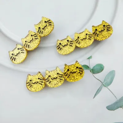 Women Cute Three-Headed Cat Acetic Acid Hairpin Duckbill Clip Side Clip Bangs Clip Personality Trend