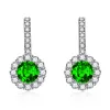 Green Diamond Earrings [White Gold]]