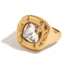 Ring-Gold White 8#