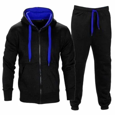 Men Casual Sports Camouflage Long Sleeve Hoodies Trousers Sets