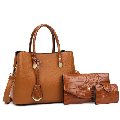 Women Retro Large-Capacity Child-Mother PU Handbag Set
