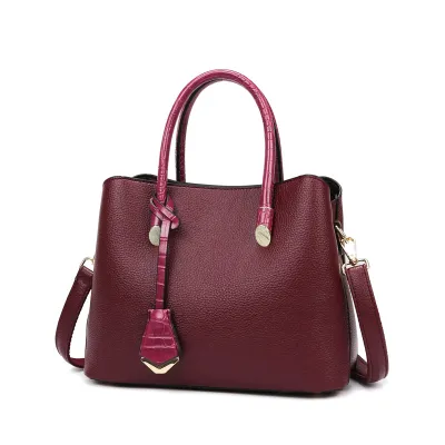 Women Retro Large-Capacity PU Handbag Child-Mother Bag