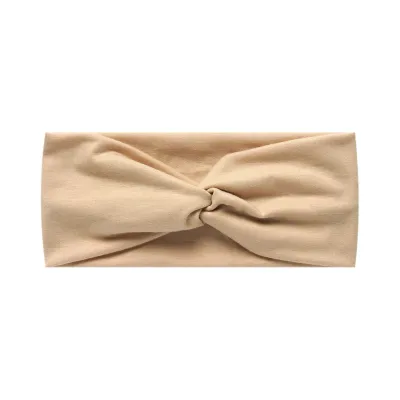 Summer Sports Hair Band Solid Color Wide-Brimmed Hood Sweat-Absorbent Knot Headband