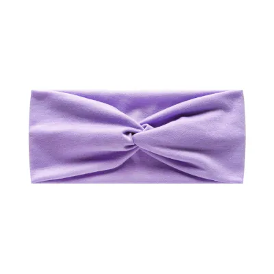 Summer Sports Hair Band Solid Color Wide-Brimmed Hood Sweat-Absorbent Knot Headband