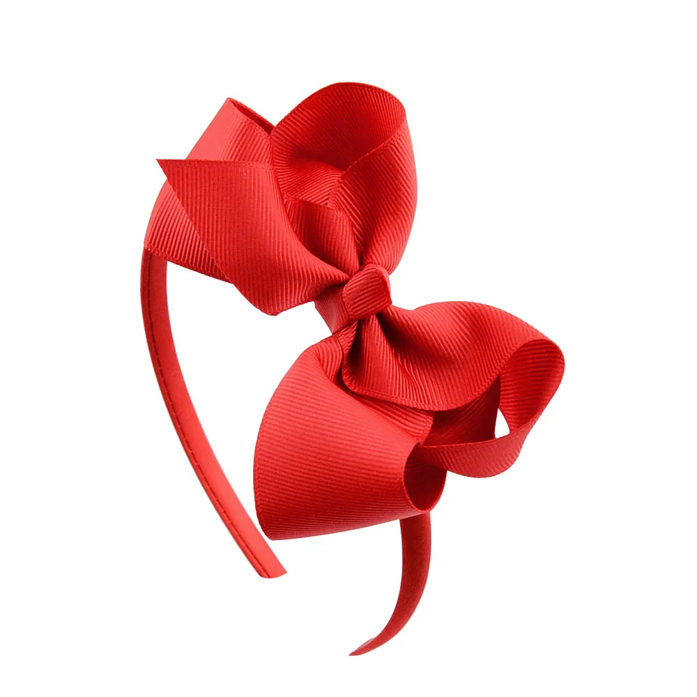 Kids Girls Cute Sweet Bow Hair Band Plaid Bubble Flower Headband