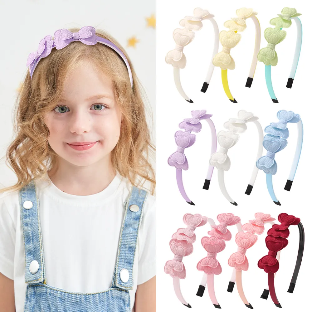 Kids Girls Cute Sweet Plaid Bow Hair Band