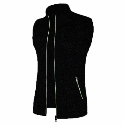 Men Fashion Casual Basic Knitted Sleeveless Stand Collar Vest Slim Cardigan Solid Color
