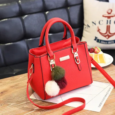 Women Fashion Large-Capacity PU Boston Bag Handbag