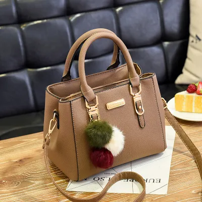 Women Fashion Large-Capacity PU Boston Bag Handbag