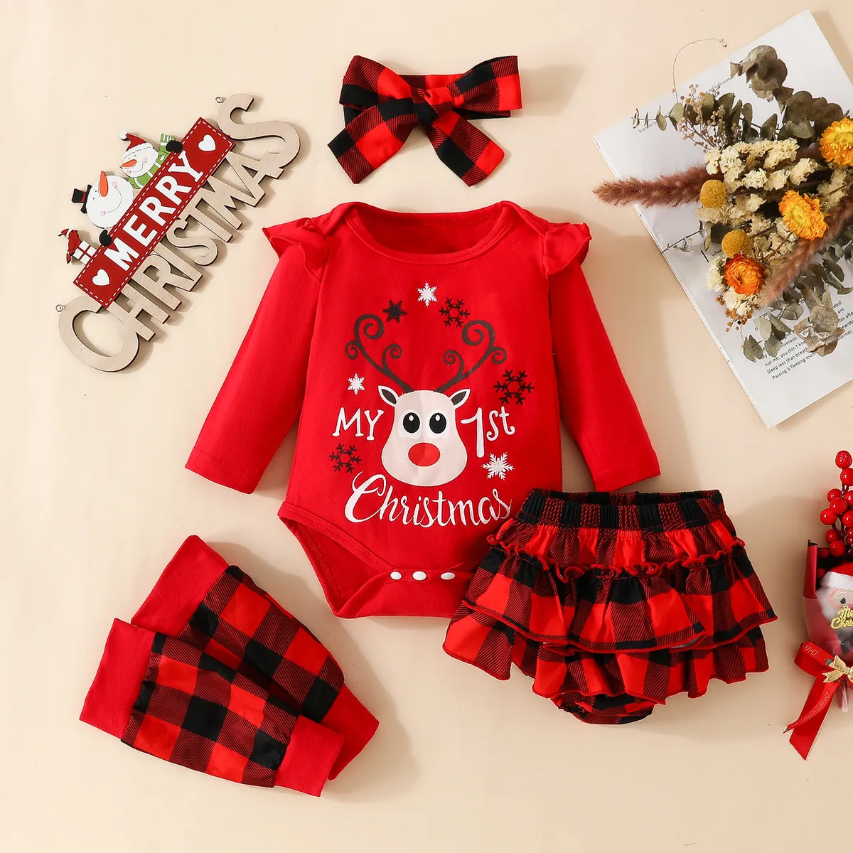 Plaid Skirt Romper With Skirt For Toddler Kids Baby Girls Cute