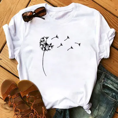 Women Plus Size Loose Short Sleeve Heart Print T-Shirt Party Valentine