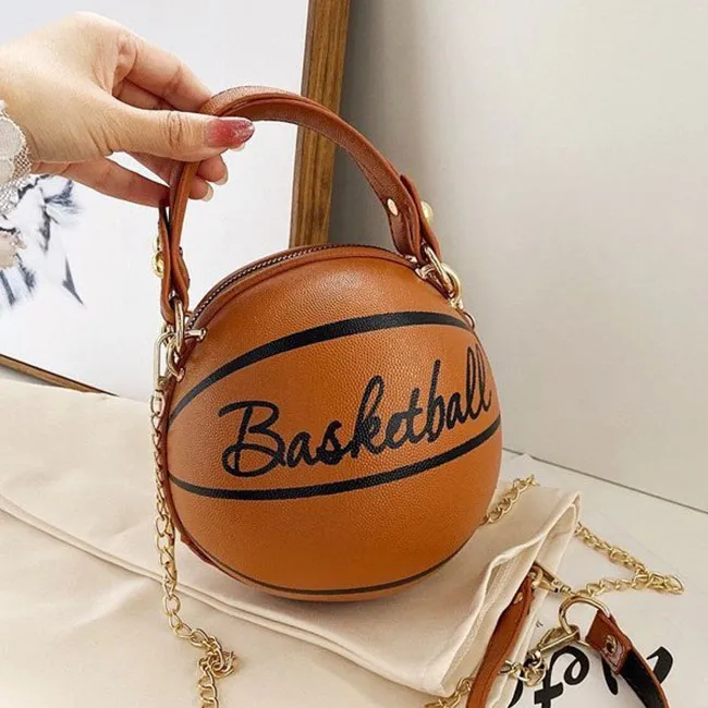 Distinctive Ball Bag Women Chain Basketball Football Crossbody Bag