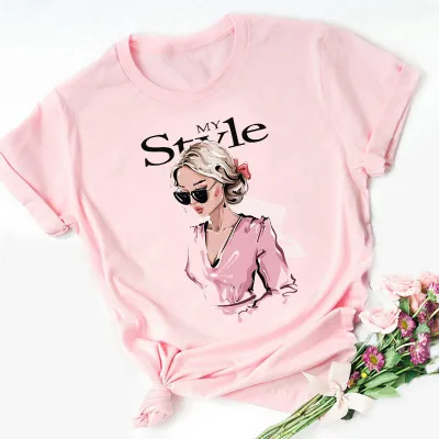 Best Friends Personalized Girlfriends Women Short Sleeve T-Shirt - Literature And Art Retro Modal