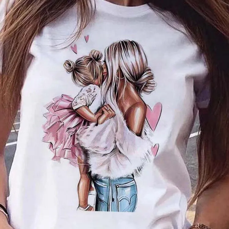 Women's Mother's Day Floral Printed Street Hipster T-Shirt