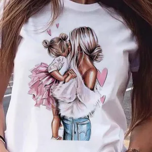 Women's Mother's Day Floral Printed Street Hipster T-Shirt