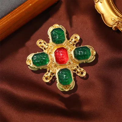 Creative Baroque Bow Pearl Brooch Retro Vintage