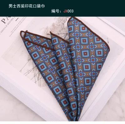 Men Fashion Digital Printing Geometry Suit Pocket Square