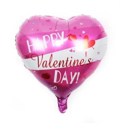 Valentine Day Party 18 Inch Love Heart Shaped Aluminum Film Balloon Decoration