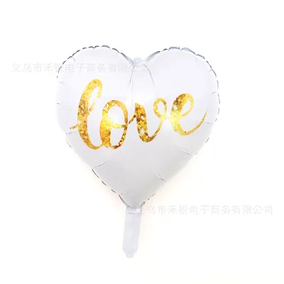 Valentine Day Party 18 Inch Love Heart Shaped Aluminum Film Balloon Decoration