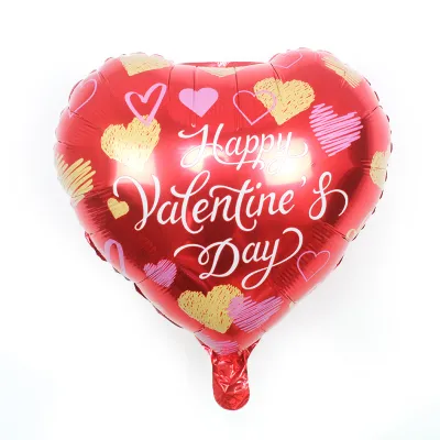 Valentine Day Party 18 Inch Love Heart Shaped Aluminum Film Balloon Decoration