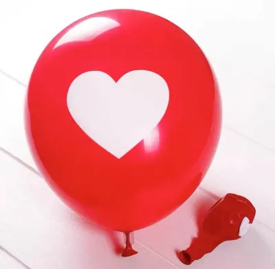 Valentine Day 12 Inch Heart-Shaped Confession Latex Printed Balloon Decoration 100Pcs-Bag
