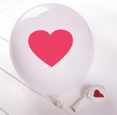 Valentine Day 12 Inch Heart-Shaped Confession Latex Printed Balloon Decoration 100Pcs-Bag