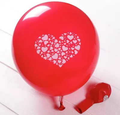 Valentine Day 12 Inch Heart-Shaped Confession Latex Printed Balloon Decoration 100Pcs-Bag